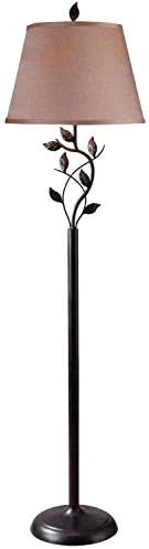 Kenroy Home Ashlen Floor Lamp with Oil Rubbed Bronze Finish, Rustic Style, 58.75" Height, 15" Width, 15" Depth