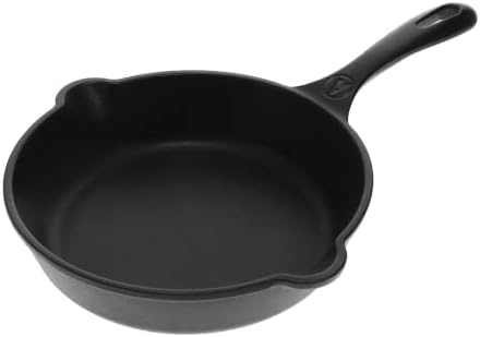 Victoria 8-Inch Cast Iron Skillet, Pre-Seasoned Cast-Iron Frying Pan with Long Handle, Made in Colombia