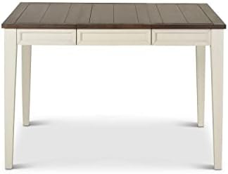 Steve Silver Furniture Cayla Counter 7pc Set, Farmhouse Styling, Includes One Counter Table and 6 Slat Back Chairs, Dining Room, 54" L x 54" W x 36" H