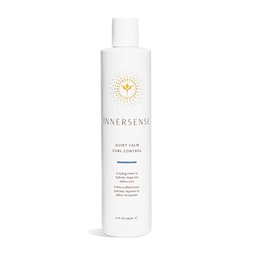 INNERSENSE Organic Beauty - Quiet Calm Curl Control Leave-In Cream (10oz) | Leave-In Curl Styler | Detangles, Tames Frizz + Defines Curls Without Weight | Non-Toxic, Cruelty-Free, Clean Haircare