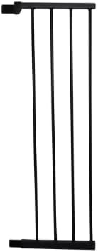 Cardinal Gates MG25 Duragate Baby and Pet Gate, 26.5-41.5 in, Black | Steel hardware-mounted gate for children and pets. One-hand latch, two-way swing, and angle-capable installation.