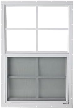 Shed Window 18 x 27 Flush Window Vertical Slider White or Brown (White)