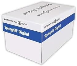 Springhill White 8.5” x 11” Cardstock Paper, 90lb, 163gsm, 250 Sheets (1 Ream) – Premium Lightweight Cardstock, Printer Paper with Smooth Finish for Greeting Cards, Flyers, Scrapbooking – 015101R
