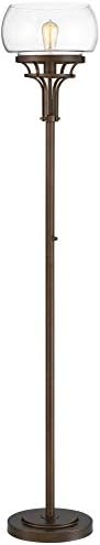 Charleston 72 1/2" Tall Industrial Bronze Torchiere Floor Lamp