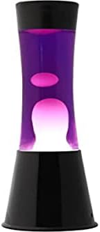 ITOTAL - Lamp Magma with Internal Beautiful Colors, Colored Bubbles and Hypnotic Wax US Plug (Purple & Pink Black Base)