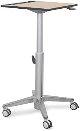 Ergotron – LearnFit Mobile Standing Desk, Adjustable Height Small Rolling Laptop Computer Sit Stand Desk with Wheels for Classroom, Office, Medical or Home Use – Adjusts from 33 to 49 Inches – Grey