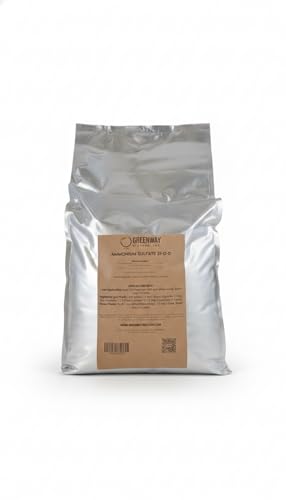 Greenway Biotech, Inc. Ammonium Sulfate 21-0-0 Fertilizer Contains 21% Water Soluble Nitrogen&24% Sulfur Suitable for Acid Loving Plant- Lawn Fertilizers to Lower pH Level in Alkaline Soil (25 Pound)