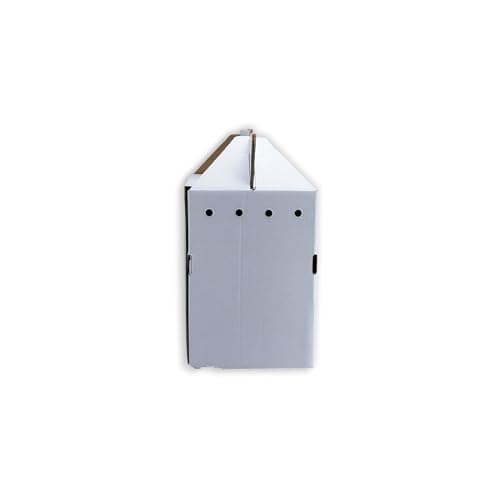 Disposable Cardboard Pet Carrier 12/Case | Sturdy Corrugated Cardboard Carrier | 17.5" L x 12.25" H x 8.75" W
