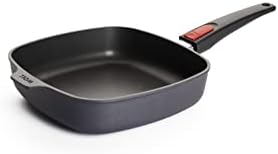 Woll Diamond Lite Cast Iron Frying Pan Square Induction 26 x 26 cm Height 6 cm with Removable Handle Suitable for All Types of Cookers Non-Stick Cast Aluminium