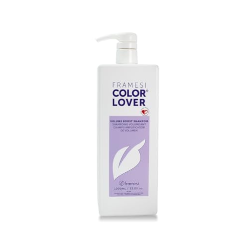 Framesi Color Lover Volume Boost Shampoo - Volumizing Shampoo for Color Treated Hair - Sulfate Free - Lightweight Thickening Shampoo for Lift + Strength with Quinoa + Aloe Vera (33.8 Fl Oz)