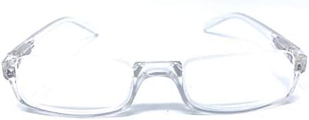 The Parker Rectangle Half Frame Reading Glasses, Unisex Semi Rimless Readers + 1.50 Tortoise