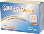 Clever Chek Voice Blood Glucose Test Strips 50's Long Exp Sold By Diabetic Corner