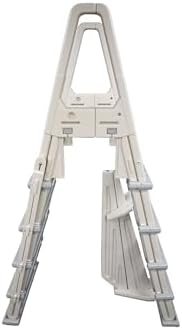 Confer Plastics 7000X Eliminator A-Frame Pool Ladder | Made in USA | Adjustable 48–54 in | Lockable Outer Steps | Heavy-Duty, Stable