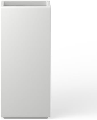 Kante Accent Column Square Pale Gray Concrete Planter 23.6" H, Outdoor