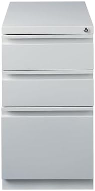 Staples 3-Drawer Vertical File Cabinet, Letter Size Documents, Lockable, 19.88" D x 15" W x 27.75" H, Black