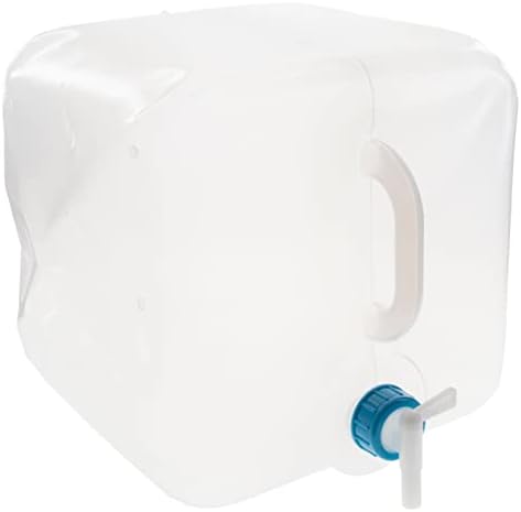ust 5 Gal Water Carrier Cube with Collapsible, Transparent, Compact Design and BPA Free Construction for Drinking, Bathing, Camping, Hiking and Outdoor Survival