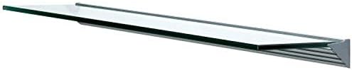 LTL Home Products GL9020CLKIT Wallscapes Glacier Floating Glass Wall Shelf Kit, 8" x 36", Clear Glass