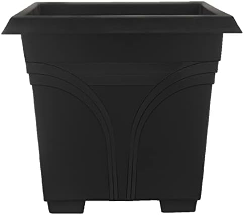 Southern Patio Rectangular Garden Box Planters, Black, 36 x 8 Inch, 2 Pack