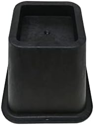 Shepherd Hardware 9523 6-Inch Molded Bed Risers, Black Finish, 4-Count