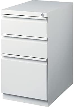 Staples 3-Drawer Vertical File Cabinet, Letter Size Documents, Lockable, 19.88" D x 15" W x 27.75" H, Black