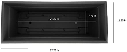 The HC Companies Romana Planter Box, 28 Inch, Clay, 1-Pack | Plastic, Drainage Plug, Lightweight, UV-Resistant, for Garden, Patio, Balcony & Fence