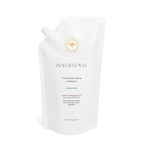 INNERSENSE Organic Beauty - Hydrating Cream Hairbath Shampoo (10oz) | Hydrates Dry, Coarse + Damaged Hair | Smooths Frizz, Restores Shine + Bounce | Sulfate-Free, Non-Toxic, Clean Haircare