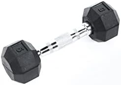 Ader Octagon Deluxe Professional Rubber Dumbbell Contoured Handle, Sold As 1 Piece (2 Lbs-120 Lbs)