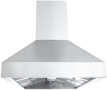 PROLINE 36-Inch Professional Island Range Hood, Ducted, 1200 CFM, Stainless Steel, LED Lights, LCD Touch Control, ULTRA-QUIET Blower Motor, 4 Speed