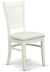 East West Furniture VAC-OAK-C Vancouver Dining Chairs - Linen Fabric Upholstered Wood Chairs, Set of 2, Oak