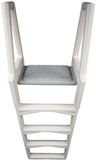 Confer Plastics 635-52X Sturdy Above Ground in-Pool Swimming Pool Ladder for Decks Adjustable from 46"-56"