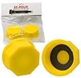 EZ-POUR® Solid Base Storage Cap, Yellow, Coarse Thread