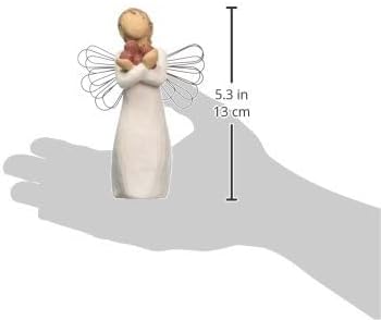 Willow Tree Angel of The Spirit, Sculpted Hand-Painted Figure | Hand-Painted Angel Figurine, Celebrating Friendship, Nature and Everyday Blessings, Sculpted by Artist Susan Lordi