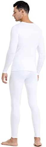 PISIQI Thermal Underwear Men Long Johns Set Ultra-Soft with Fleece Lined Base Layer Winter Skiing Warm Top & Bottom