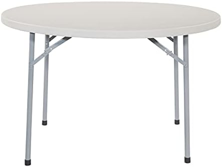 Office Star Resin Multipurpose Round Table, 4-Feet, Grey