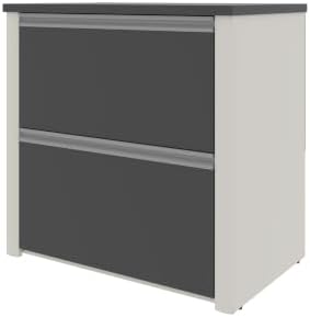 BESTAR Connexion Lateral File Drawer (Ready-to-Assemble), 30", Slate/Sandstone | Ready-to-Assemble; Adjustable leg levelers; ball-bearing drawer slides; Particle board construction