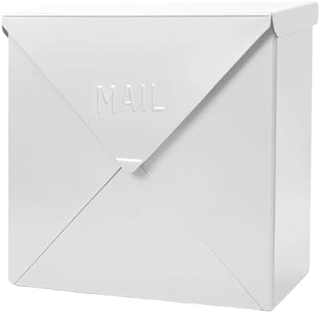NACH Mailboxes for Outside Wall Mount, 10 x 10 x 4 inch Black Mailbox, Waterproof Mailboxes for Outside - Chicago Style Mail Box