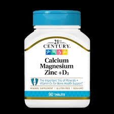 21st Century Cal Mag Zinc +D Vitamin - 90 Tablets, Pack of 4
