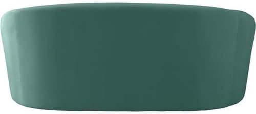 Meridian Furniture 610Black-L Riley Collection Modern | Contemporary Velvet Upholstered Loveseat with Rounded Contemporary Design, Black