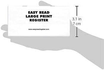 Large Print Low Vision Checkbook Transaction Register Ledger