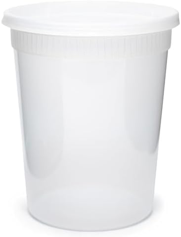 32 oz. Clear Round Deli Container Combo with Flat Lid - 240 per case YSD2532 Newspring/Pactiv Corp.