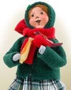 Byers' Choice Family with Cardinals Girl Caroler Figurine #111G from The Specialty Families Collection