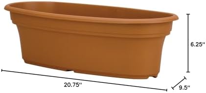 The HC Companies Akro Mils PAP20000B71C024LRT95 Panterra Oval planters, 20 in, Green