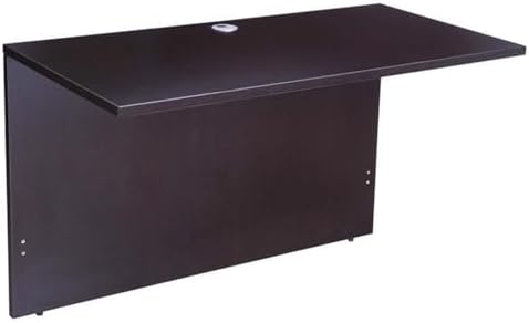 Boss Office Products Holland 71" Executive U-Shape Desk with Lateral File and Hutch, Mocha