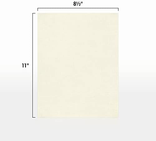 LUXPaper 8.5" x 11" Linen Paper | Letter Size | White Linen | 24lb. Paper Weight (60lb. Text) | 50 Qty