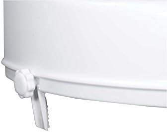 Drive Medical Raised Toilet Seat with Lock and Lid, 4 Inch | Raised Toilet Seat Includes Lock and Lid for Added Stability