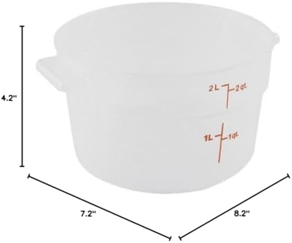 Cambro (RFS2PP190 2 Qt. Round Polypropylene Food Storage Container - Camwear