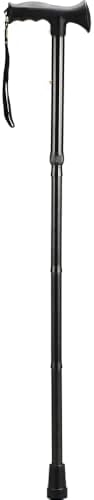 NOVA Medical Products Folding Cane with Soft Rubber Handle, Black