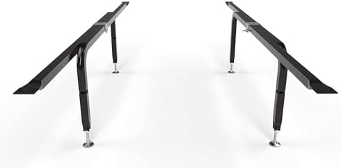 Bed Slats Center Support System | Adjustable Length & Height Tubular Steel with 4 Legs | Fits Full, Queen, King & California King Bed Frames