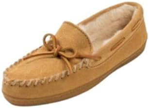 Minnetonka Women's Pile Lined Hardsole Moccasin Slippers