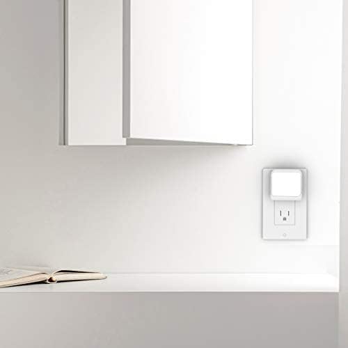 Solatec Plug-in Led Night Light with Auto Dusk to Dawn Sensor, Adjustable Brightness and Color, Warm White, Cool White Lights for Bathroom, Hallway